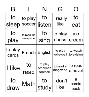 ch 2 vocab handout Bingo Card