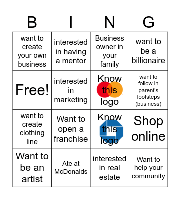 Business Bingo Card