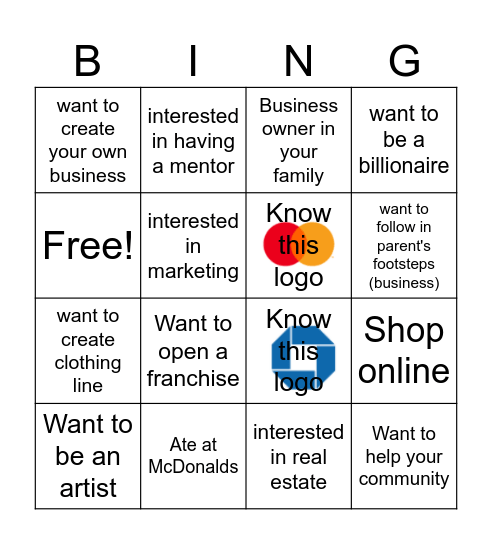 Business Bingo Card