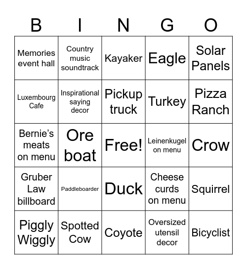 Sandy Beach Travel Bingo Card