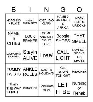 WILD CARD BINGO Card
