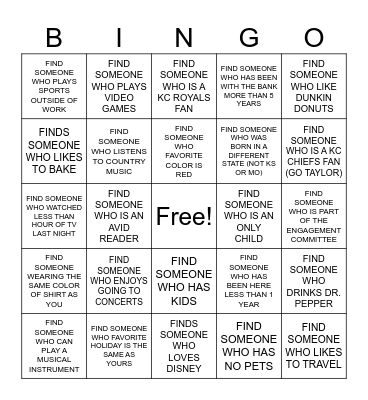 RETURN TO OFFICE Bingo Card