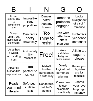 fuckability bingo Card