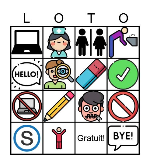 PROCÉDURES DE CLASSE Bingo Card