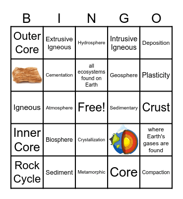 Unit 5: Investigating Earth's Layers Bingo Card