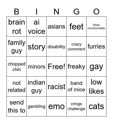 reels Bingo Card
