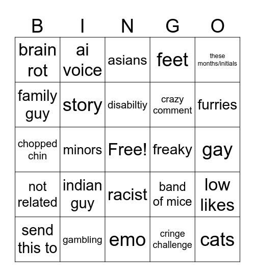 reels Bingo Card