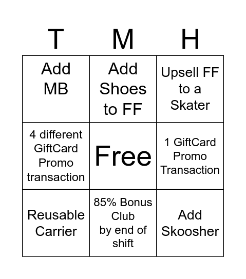 BABW Bingo Card