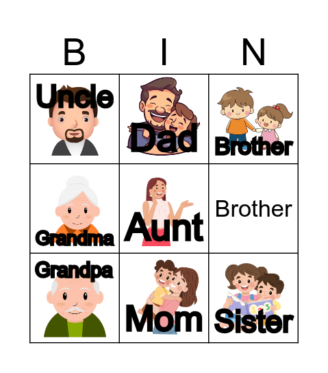 Family Bingo Card