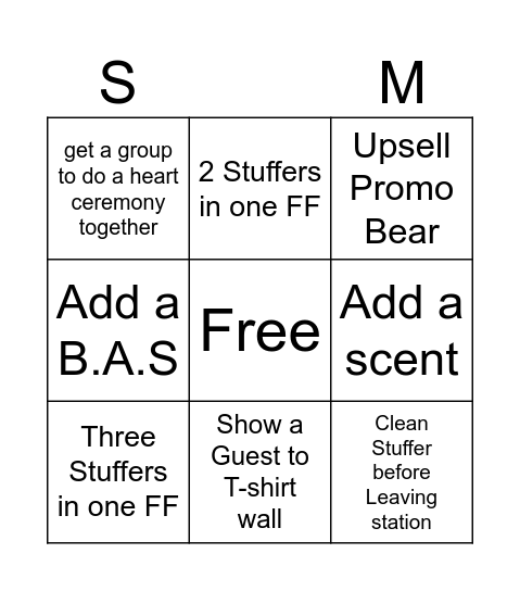 BABW Bingo Card