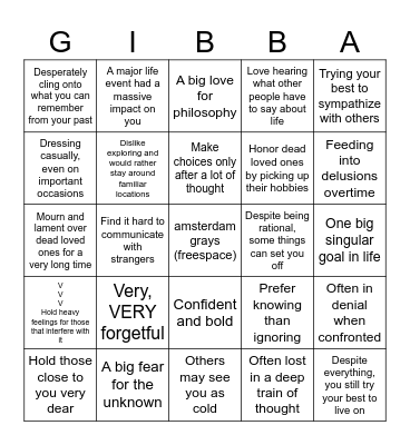you know what time it is gang Bingo Card