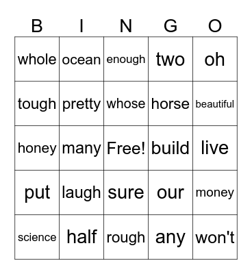 77 Bingo Card