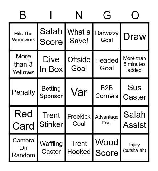 Liv NFO Bingo Card