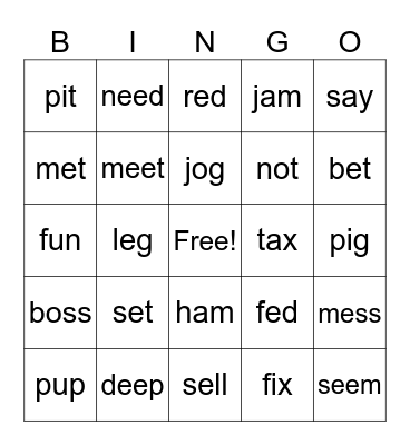 Level 9 Bingo Card