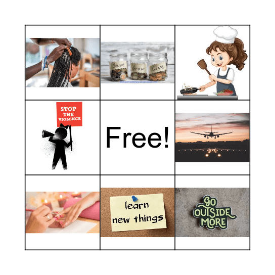 Monasia's 2025 bingo card Bingo Card