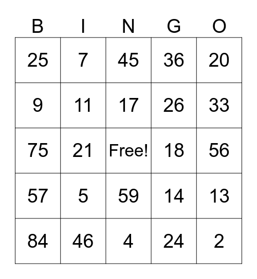4th Quarter Mentality Bingo Card