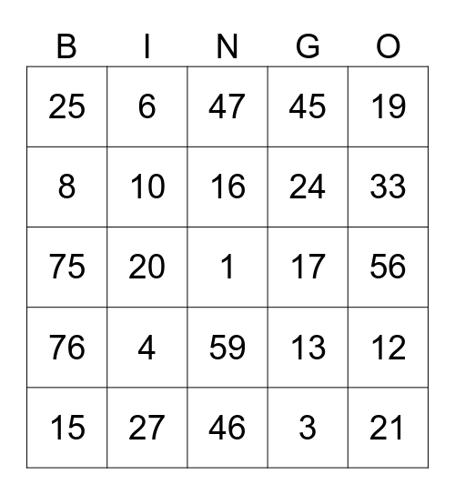 4th Quarter Mentality Bingo Card