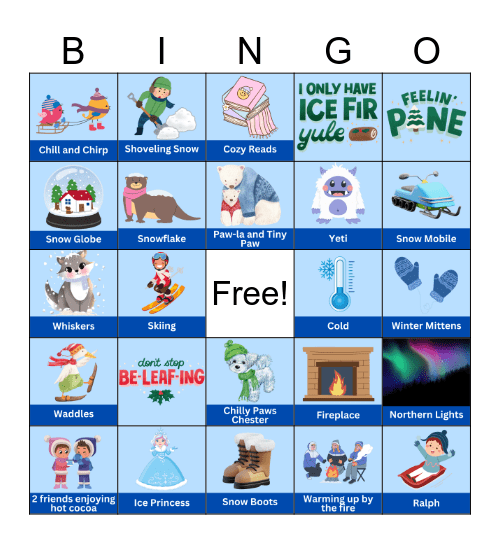 Winter Bingo Card