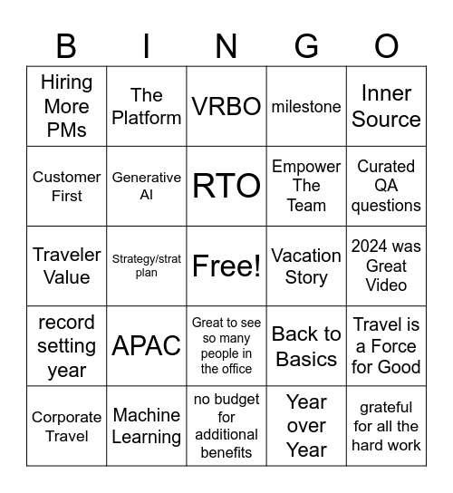 Fireside Chat Bingo Card