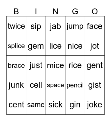 V2, L1718 Bingo Card