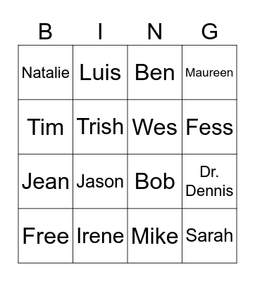 Exton Networkers Bing(o) Cover-All Bingo Card