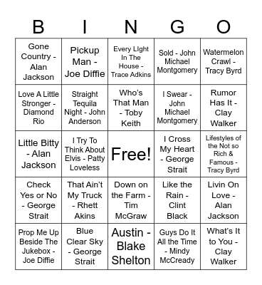 ROOTS & BOOTS Bingo Card