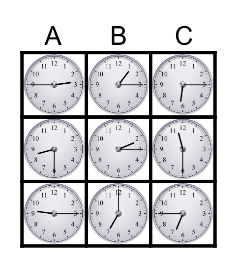 klokkijken Bingo Card