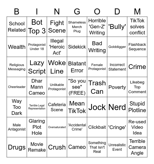 dHAR mANN Bingo Card