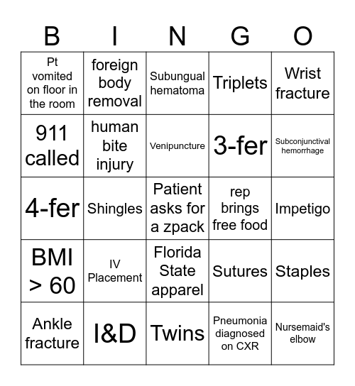 Sam Welt Bingo Card