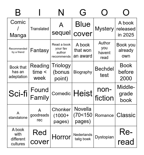 BoekjesBingo Card