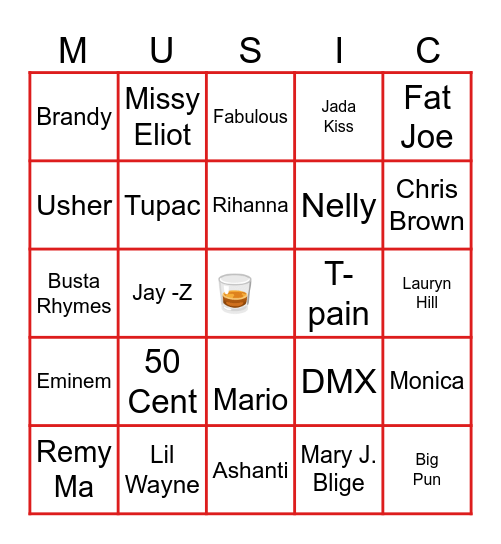 90s & 2000s Vibe Bingo Card