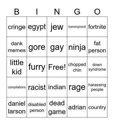 MF BEANS Bingo Card