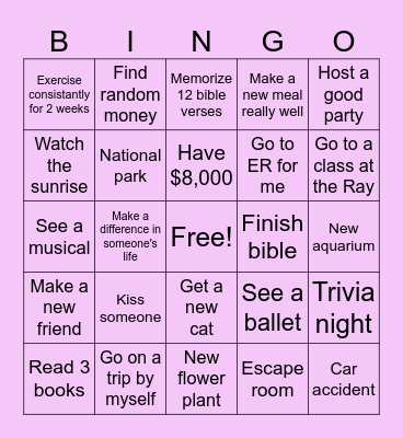 2025! Bingo Card