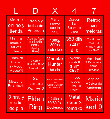 Suich 2 Bingo Card