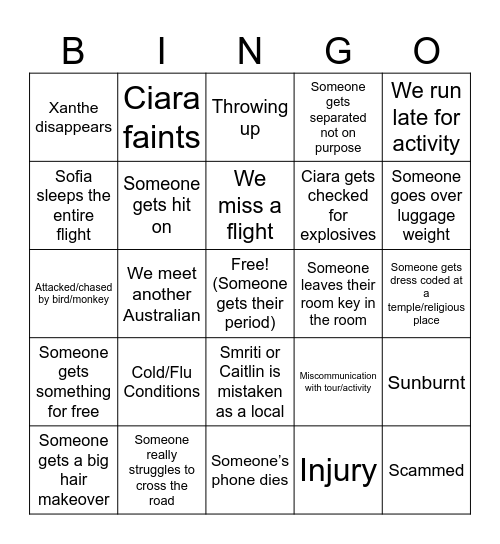Malaysia Bingo Card