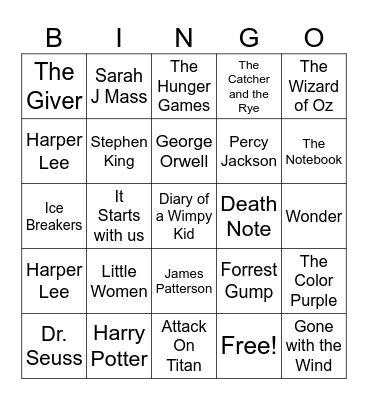 LIBRARY CLUB BINGO Card