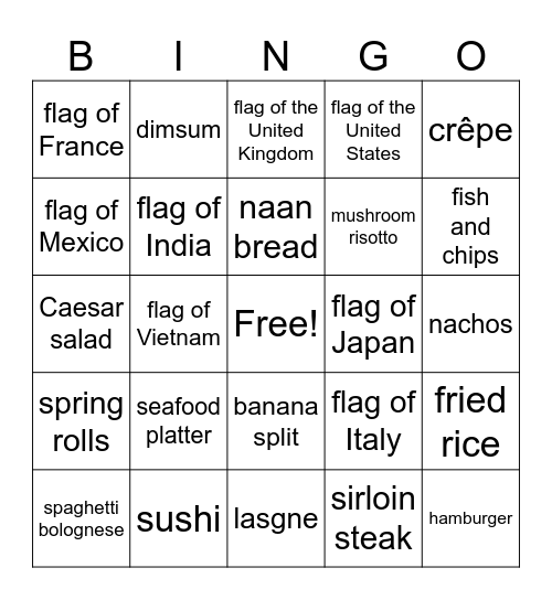 Bingo Card Bingo Card