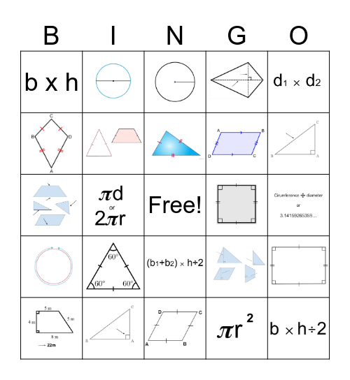 2D Measurement Bingo Card