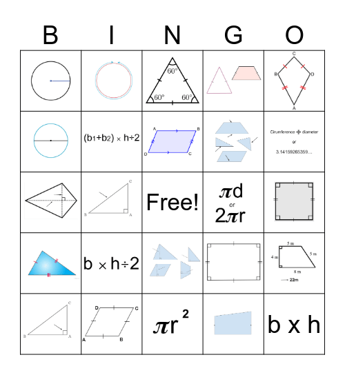 2D Measurement 2 Bingo Card