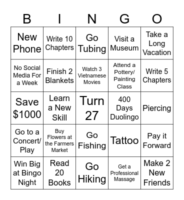 2025 Bingo Card