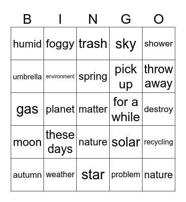 Bingo Card