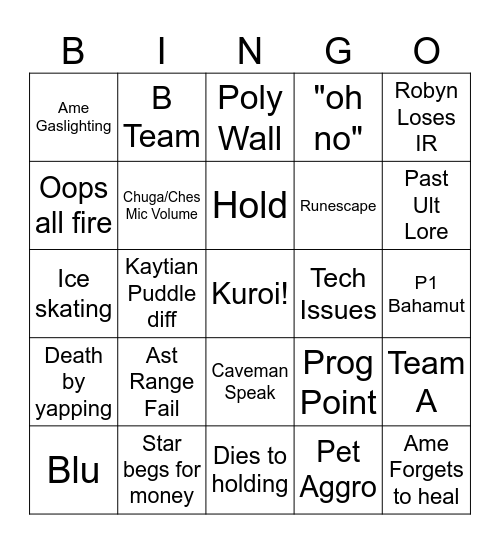 Lesbian Bingo Card