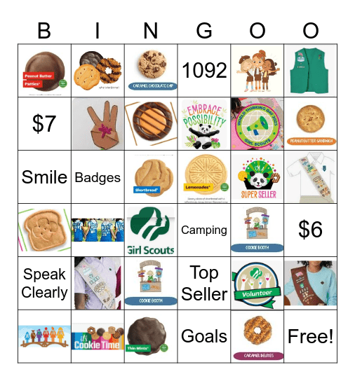 2025 Cookie Bingo Troop 1092 Bingo Card