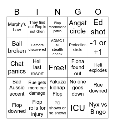ADMC/Ed Event Bingo Card