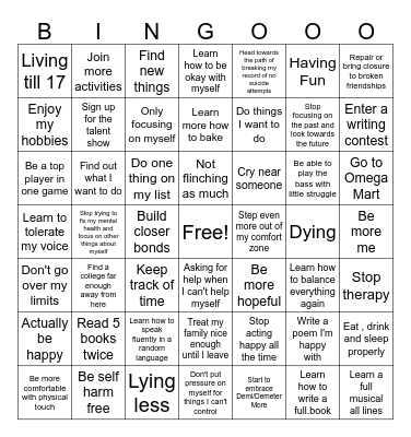 2025 Bingooooo Bingo Card