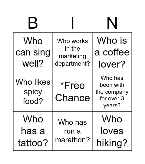 Bingo Card