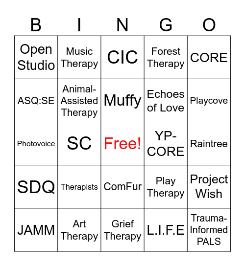 SC Bingo Card
