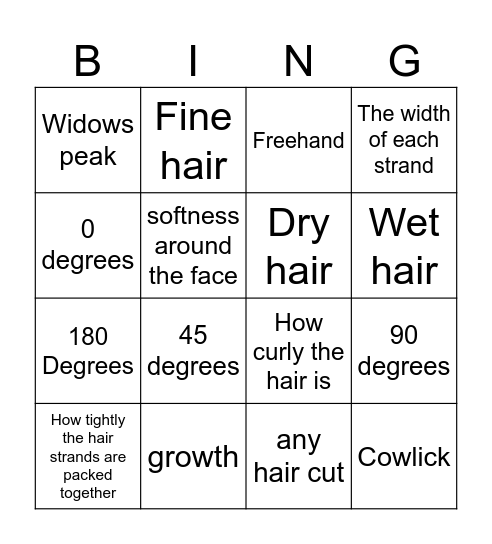 Cutting Bingo Card