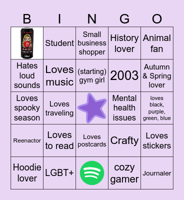 C's penpall bingo Card