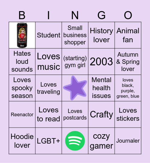 C's penpall bingo Card
